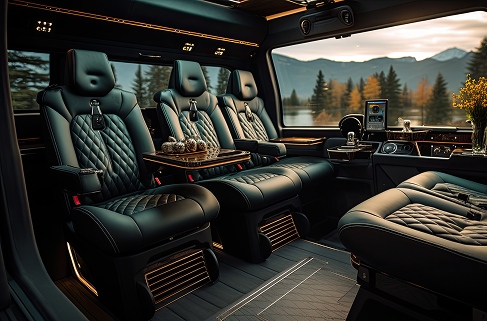 Intérieur d'un sprinter van